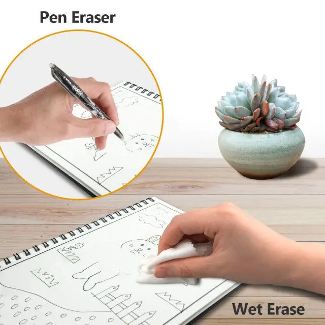 Oem/Odm Office Recycled Stone Paper Erasable Notepad Spiral Smart Rewritable Notebook