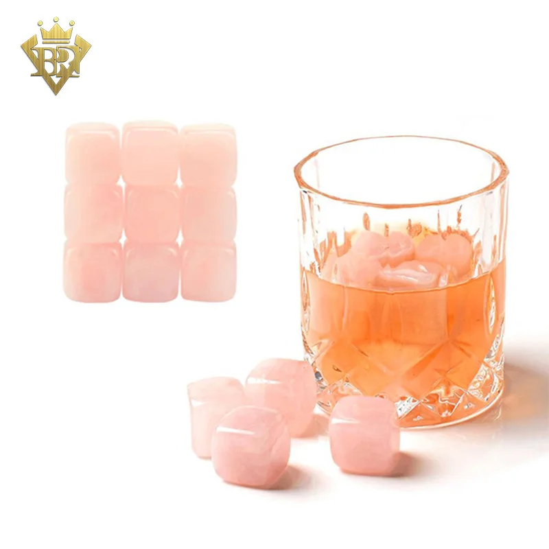 Colorful Semi Precious Whiskey Rocks Reusable Whisky Stones