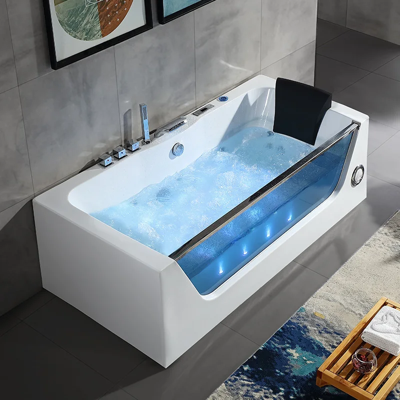 WOMA Q408  new hot acrylic jetted tub shower combo japanese massage bathtub bubble bath
