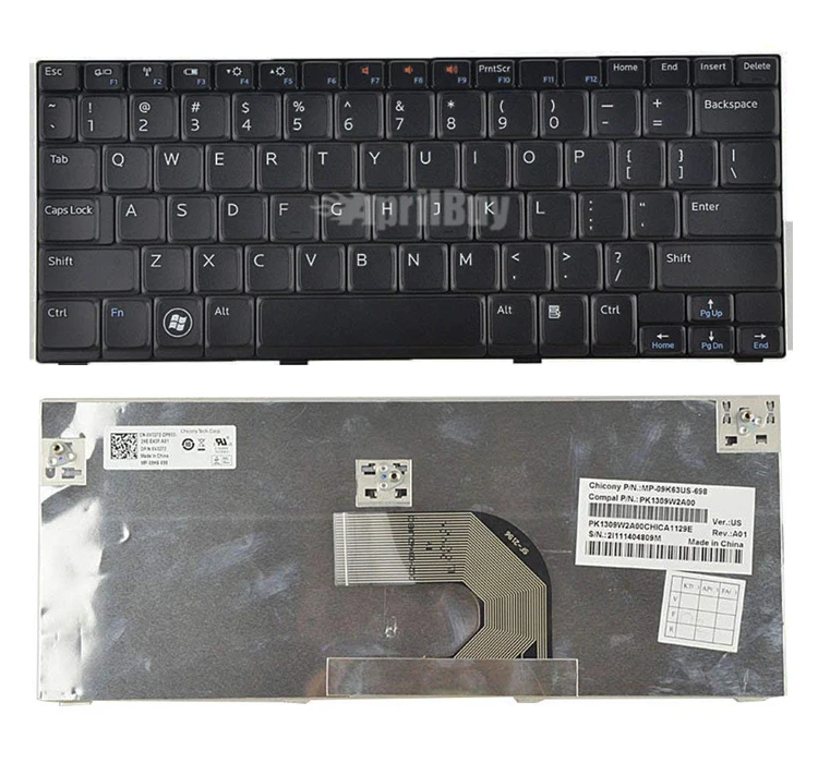 НАМ Макет ноутбук клавиатура для ноутбука Dell inspiron Mini 10 1012 серии