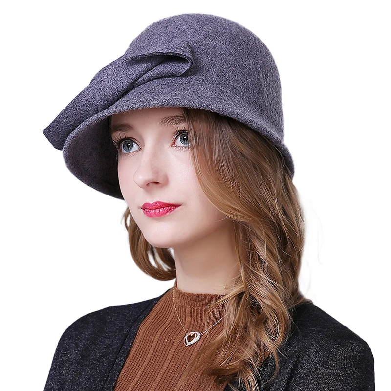 2018 New Fashion Female Felt Cloche Hat Pattern