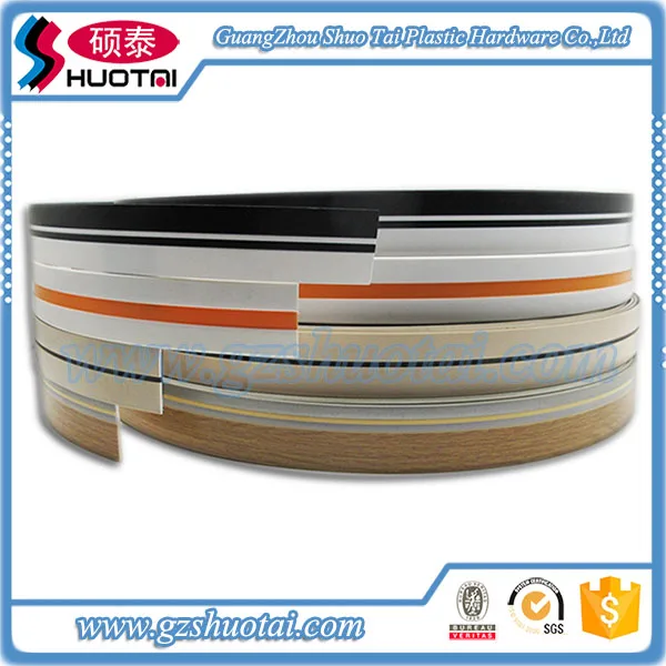 
Wood grain plastic strip edge guard in wooden color for seal edge of furniture 