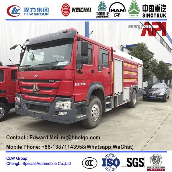 hot sale water/foam howo fire truck/ 10000 liter aerial tower fire truck