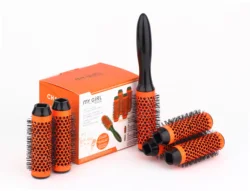 Thermal Ceramic Round ionic Hair Curling brush with Removable Handle