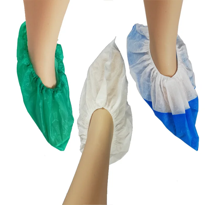 Non-Sterile Disposable Plastic Shoe Cover waterproof PP+CPE overshoes