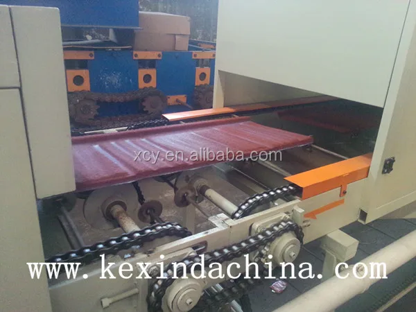 
Color Stone sand blasting coated steel roofing tile machine price/stone coated roof tiles production line 
