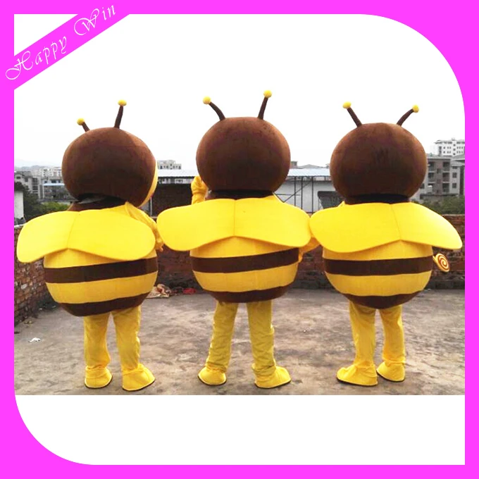 Decoration Bee mascot costume with wings top quality animal walking costume mascot for sale