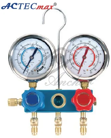 Aluminum Manifold Set with Sight Glass / Manifold Gauge Set for R12, R22 and R502 / Refrigeration aluminum manifold gauge