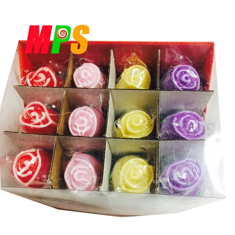 Леденцы в форме цветка розы