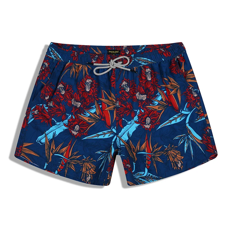 
 Мужские шорты из полиэстера и спандекса, водостойкие быстросохнущие пляжные шорты с принтом  