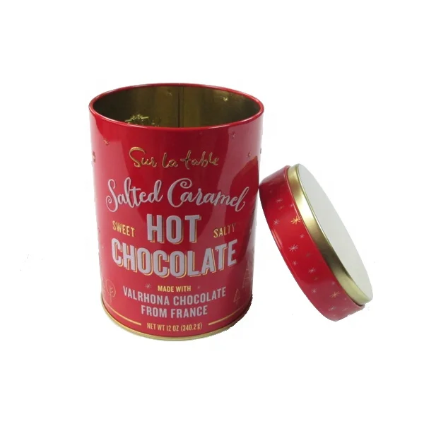 Металлическая банка, круглая жестяная банка с герметичной крышкой для упаковки шоколада