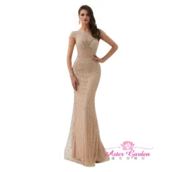 Dubai Prom Gowns Luxury Mermaid Evening Dresses 2021 Long Prom Dresses Beading Evening Dresses Sexy Evening Gowns For Women