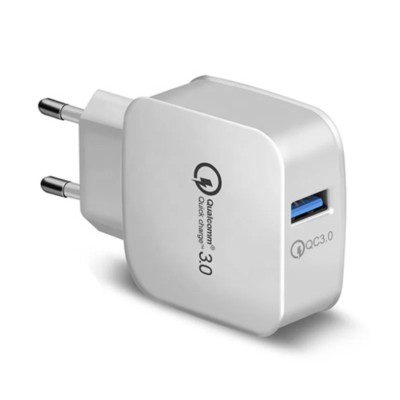 
beautiful QC3.0 wall fast charger adapter with one USB output for wholesale and retail 