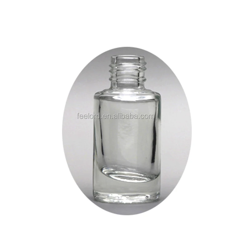 10.5ml nail gel polish bottle FD0407 clear silk-screen printing private logo nail polish bottle cosmetic packaging glass bottle