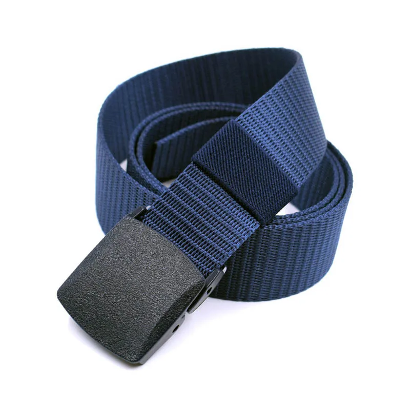 Hot Sale Mens Cotton Web Slider Buckle Fabric Canvas Belt
