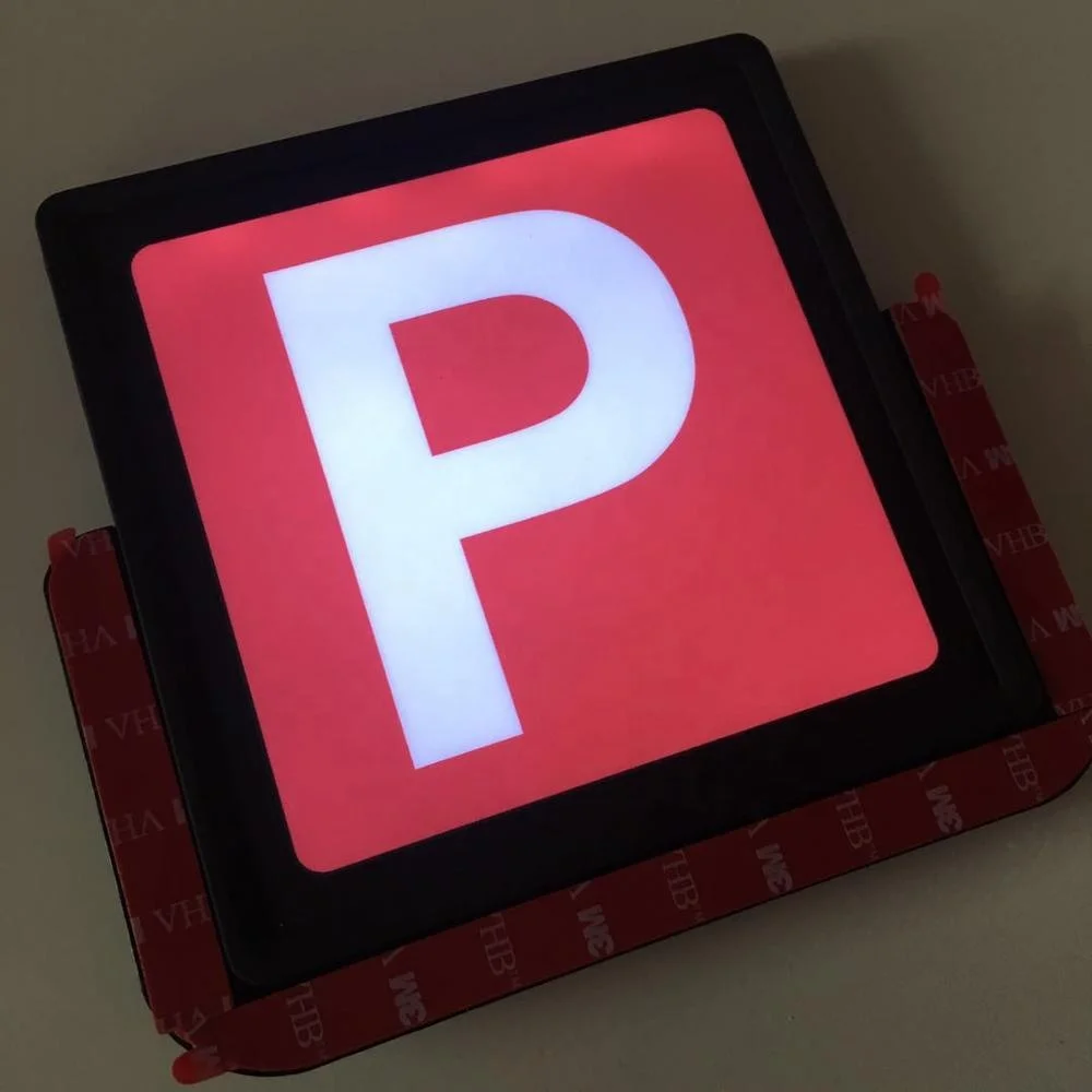 Перезаряжаемые светящиеся светодиодные автомобильные наклейки для нового водителя, P-пластина, наклейки, безопасный автомобильный участок