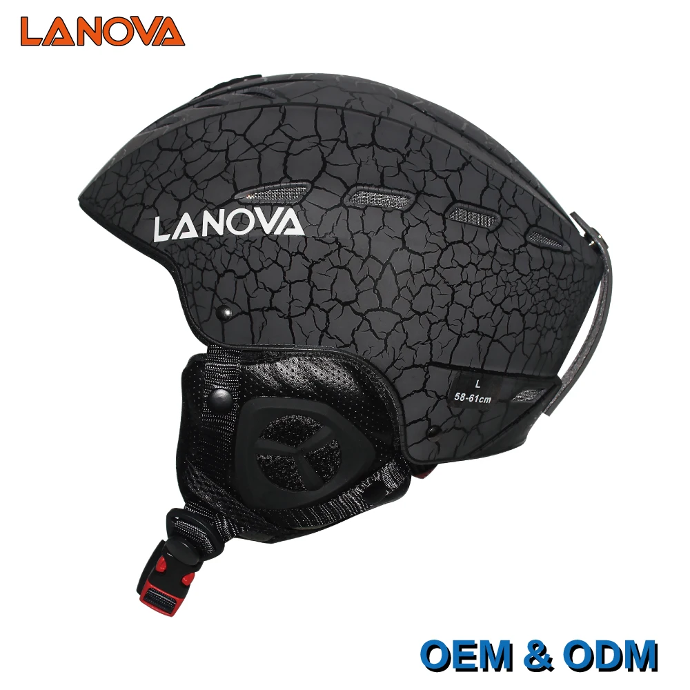 
Black crack pattern ski helmet men and women style china ski helmet manufacturer 