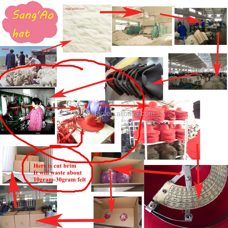 wholesale ladies merino wool hat with size 52cm -61cm