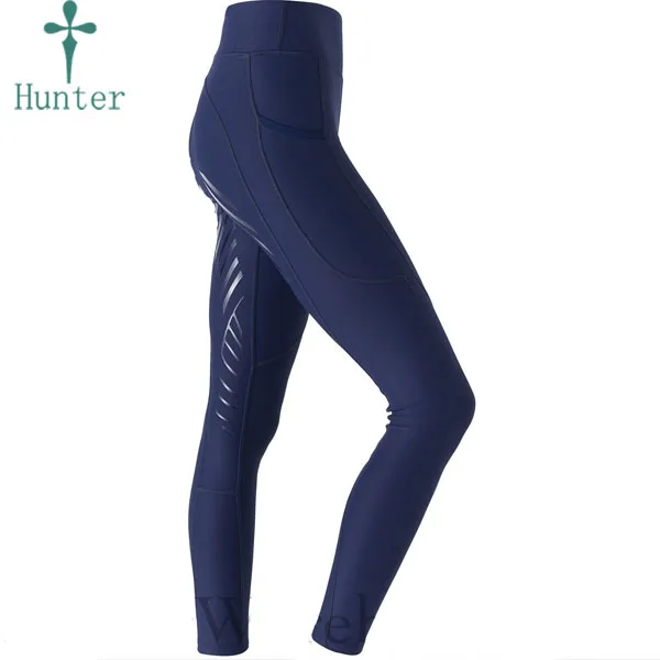 Navy Blue Jodhpurs Pants Full Seat Silicone Gel Horse Riding Breeches