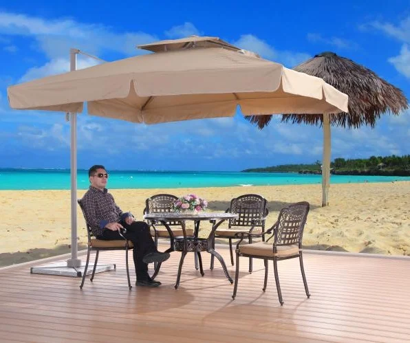 
 3x3 многопозиционный Римский зонт для ресторана и кафе, с боковой стойкой, большой металлический зонтик с подставкой   (60788959004)