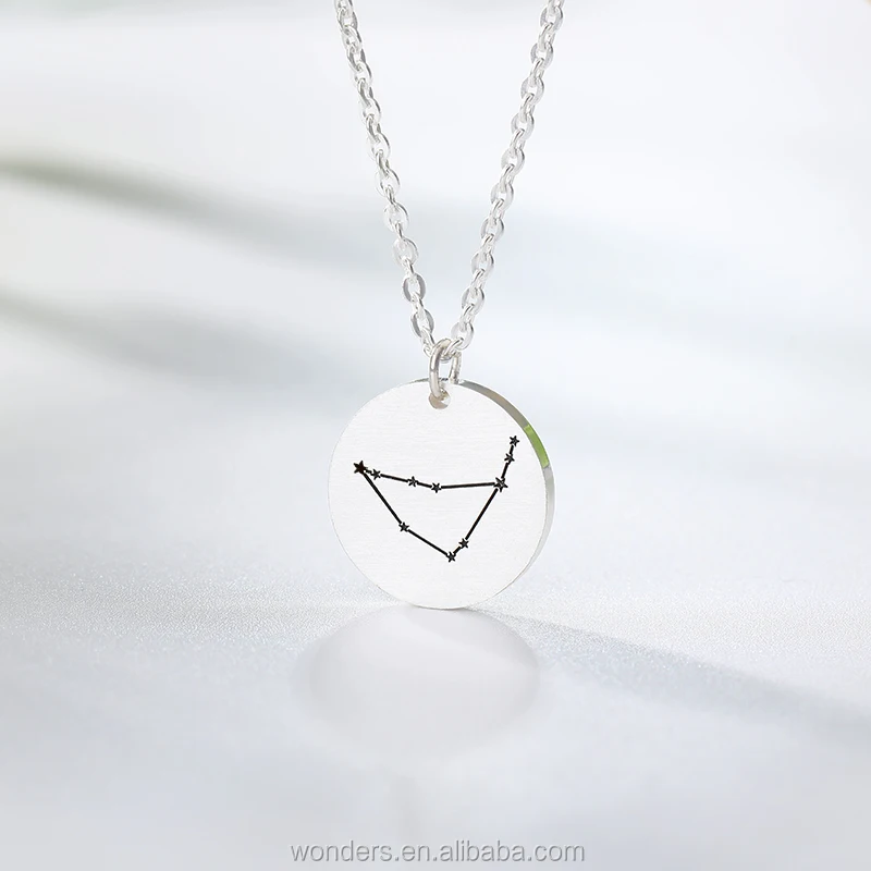 Zodiac Necklace Set Stainless Steel Gold Jewelry Manufacturer From China