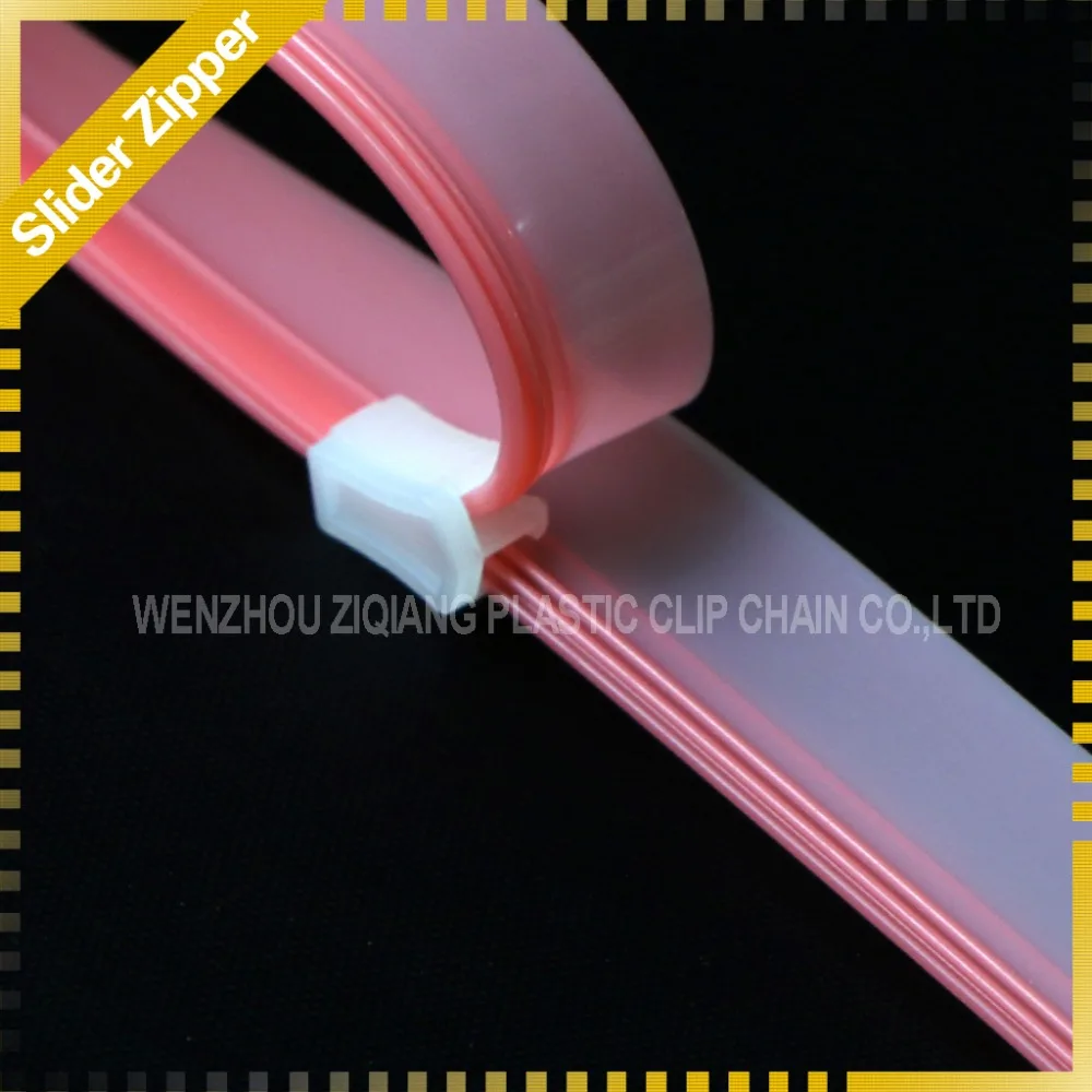 
PVC/PP PE plastic Slider Zipper for garment bag 
