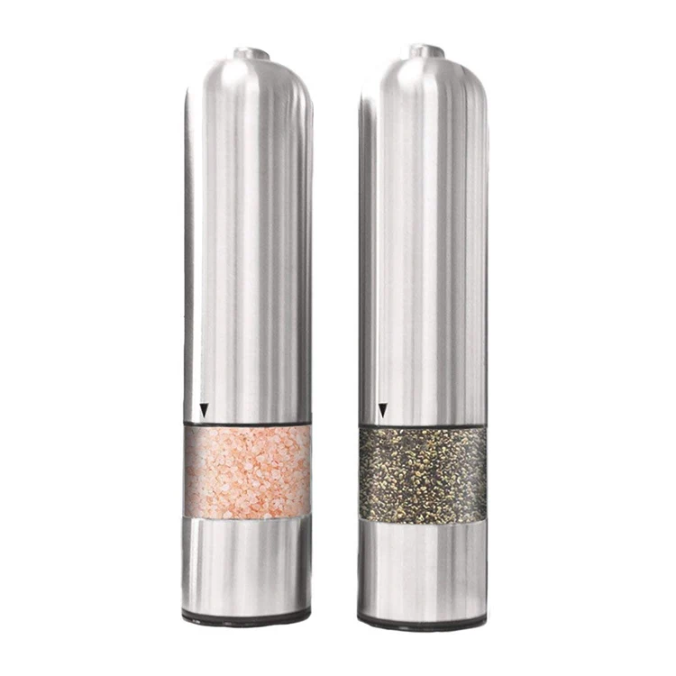 Stainless steel electric battery operated ceramic acrylic salt pepper grinder mills mechanism