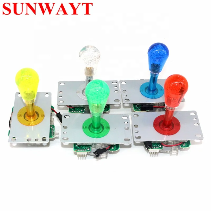 New Monochrome led 5V illuminated joystick with oval balltop 5pin led joystick for arcade Game machine