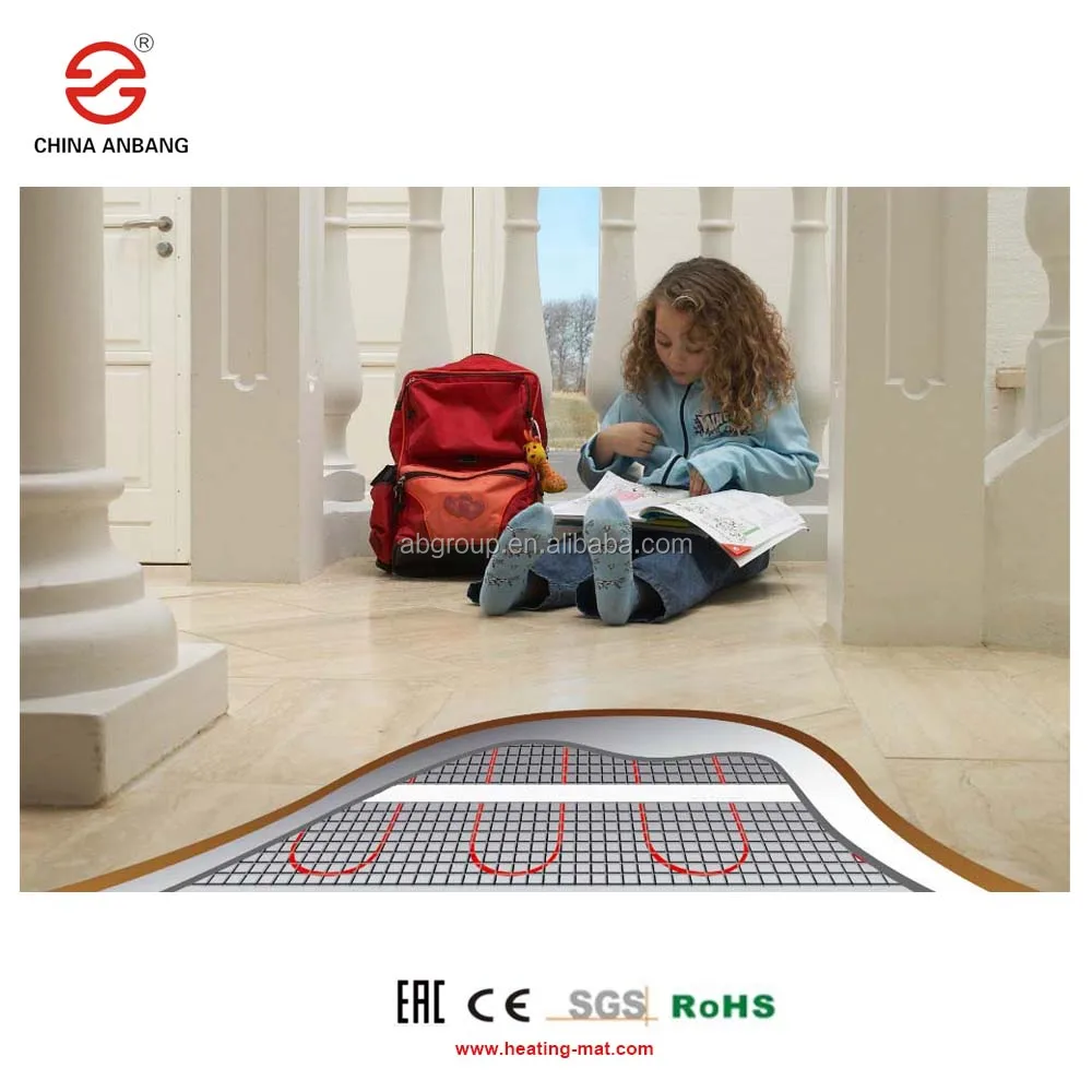 Big Sale Floor Heating Mat Kits With LCD Thermostat In Houses Flooring Warm Heating System Twin Core Electrical Heating Mat