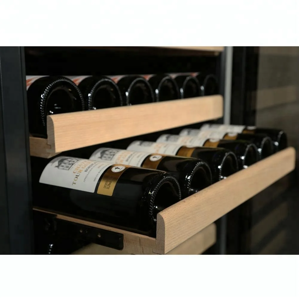 168 built in Dual Zone stainless steel wine cooler refrigerators
