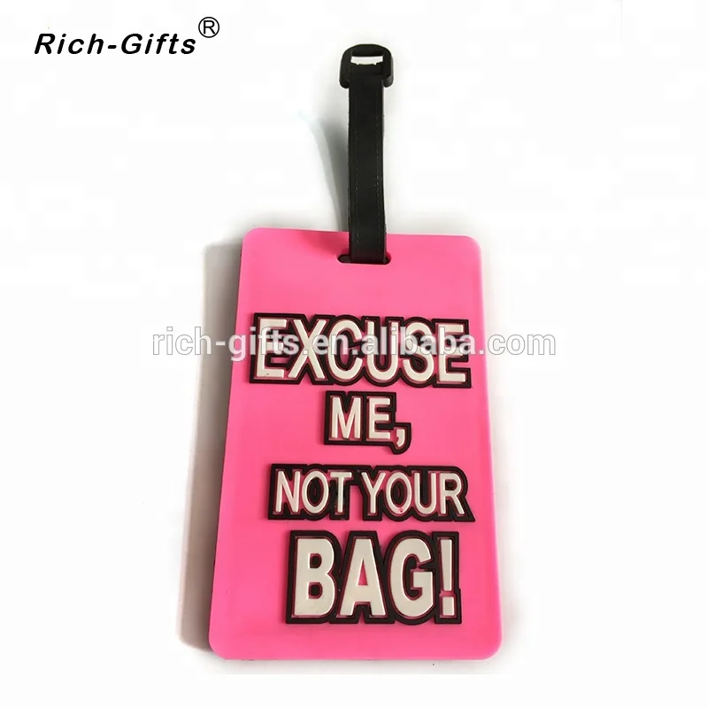 Customized 3D cartoon bus LOGO PVC luggage tags for ssouvenir Travler(RL-0010)