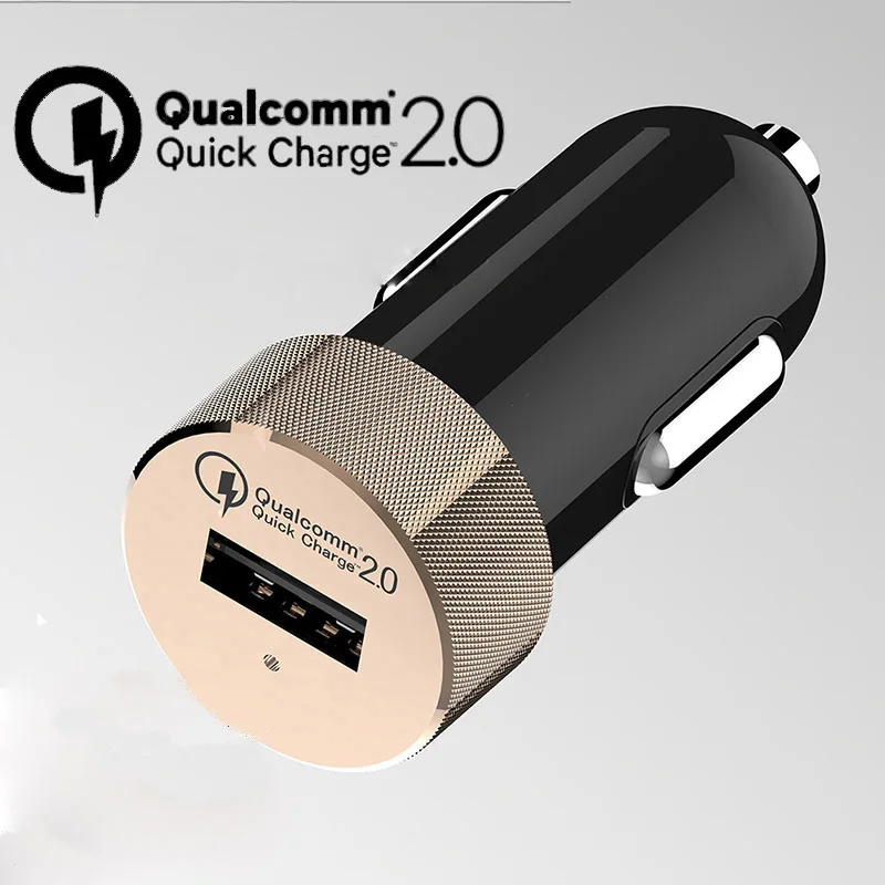 3 Colors USB Car Charger Quick Charge 2 0 Adapter for Samsung Galaxy S6 HTC M9