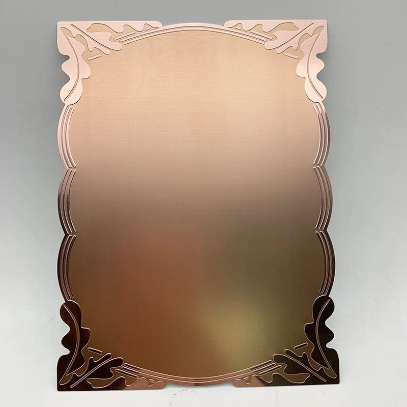 Newest custom engraved blank metal award plate  for business souvenir