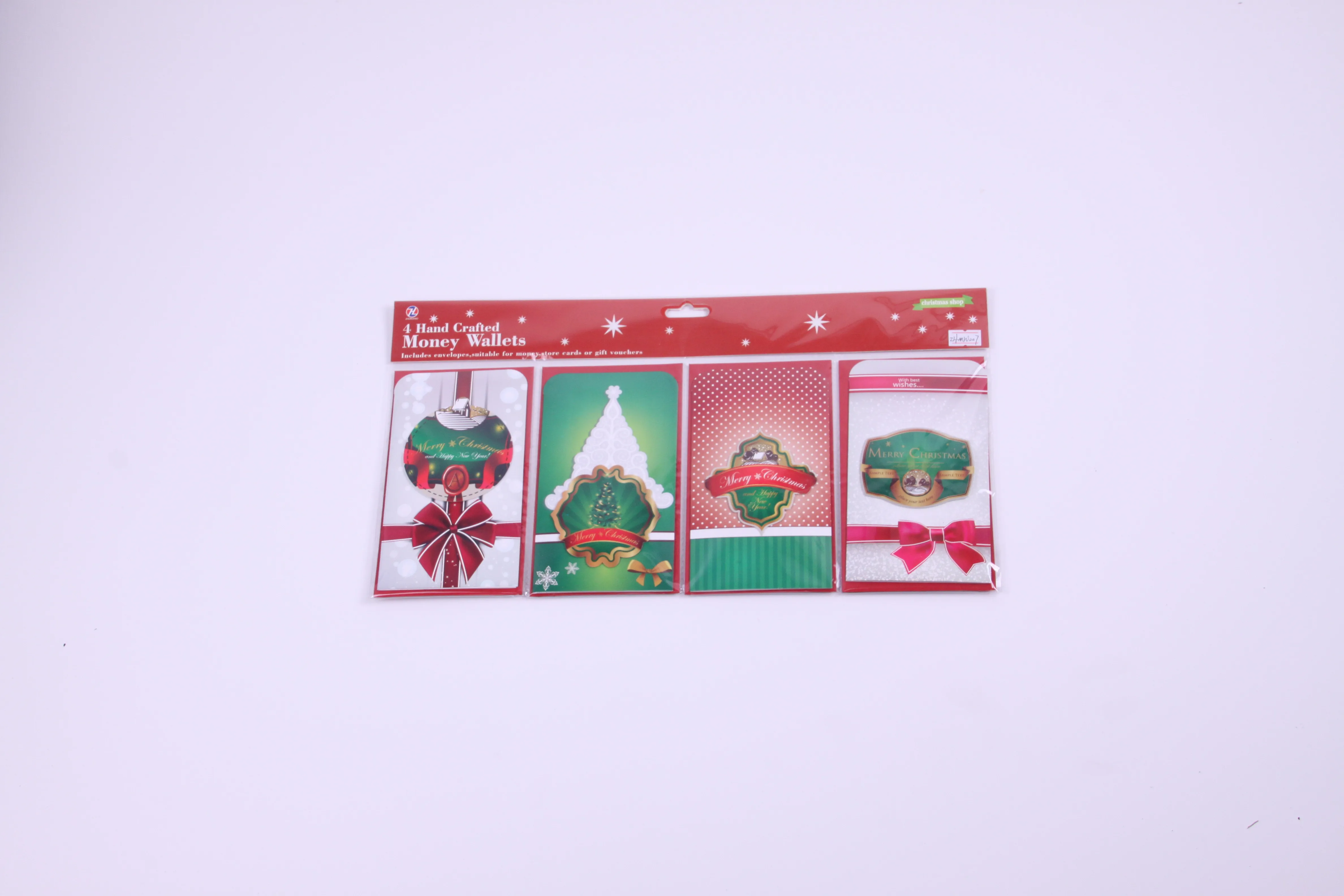 Wholesale happy  new year Santa Claus snowman Christmas card greeting cards pack money card