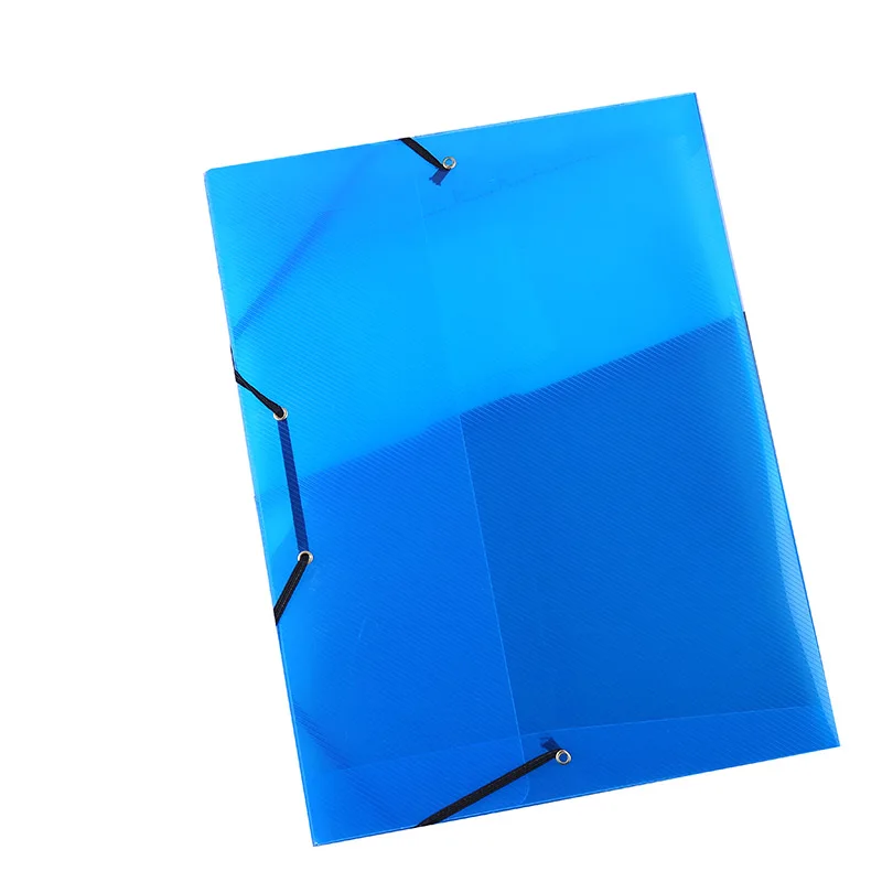 Colorful expanding transparent elastic cord punch hole file folder