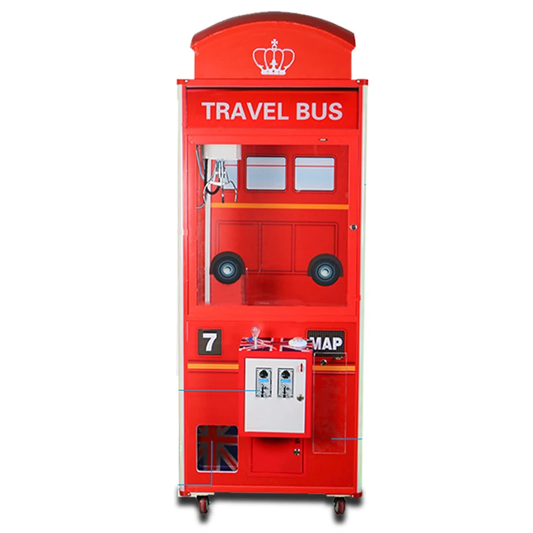 Coin Operated BUS Station Wooden Claw Crane Gift Game Machine|Claw Crane Prize Gift Toy Gift Game MachineManufacturer