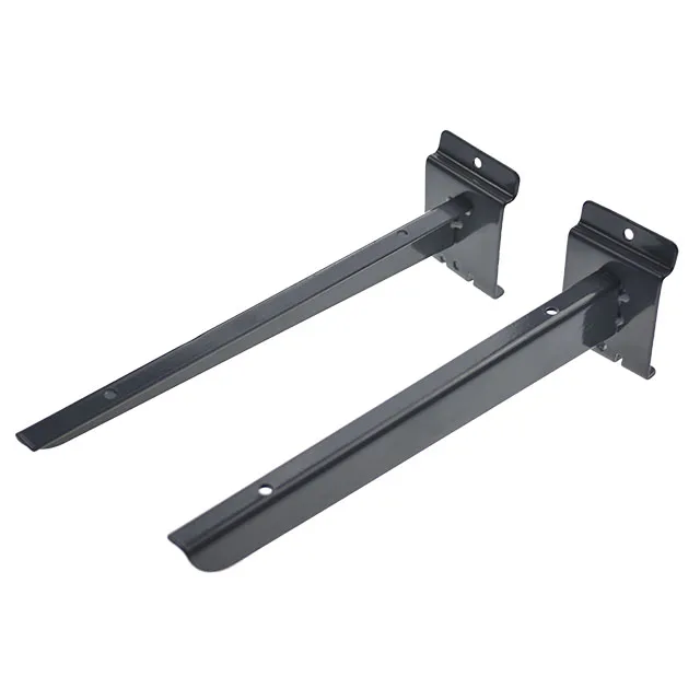 Slat wall shelf supports flat metal shelf brackets 2pc pack