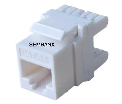 Cat6a RJ45 keystone jack 180 degree