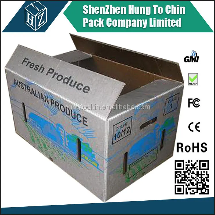 Waxed boxes for vegetable  seafood and fruits