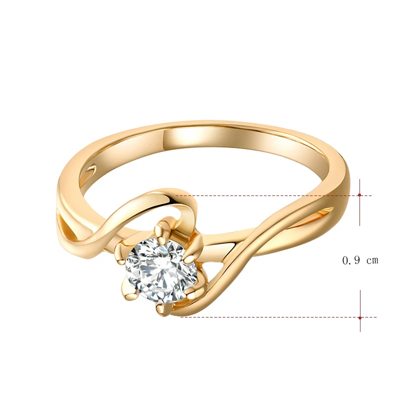 Cubic Zirconia Rings For Women Surround S Type Trendy Zinc Alloy Rings Jewelry Bijouterie Wholesale