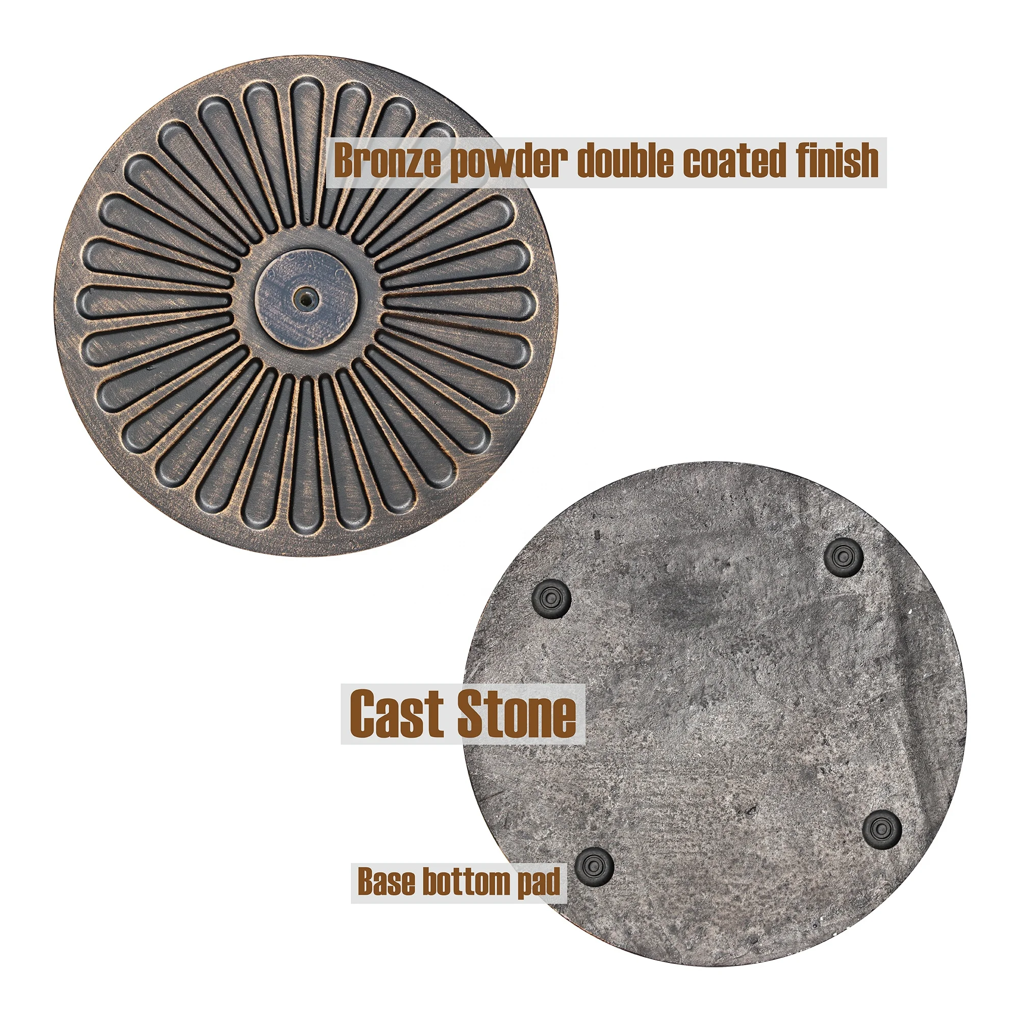 32LB Cast Stone Garden Heavy Concrete Umbrella Base