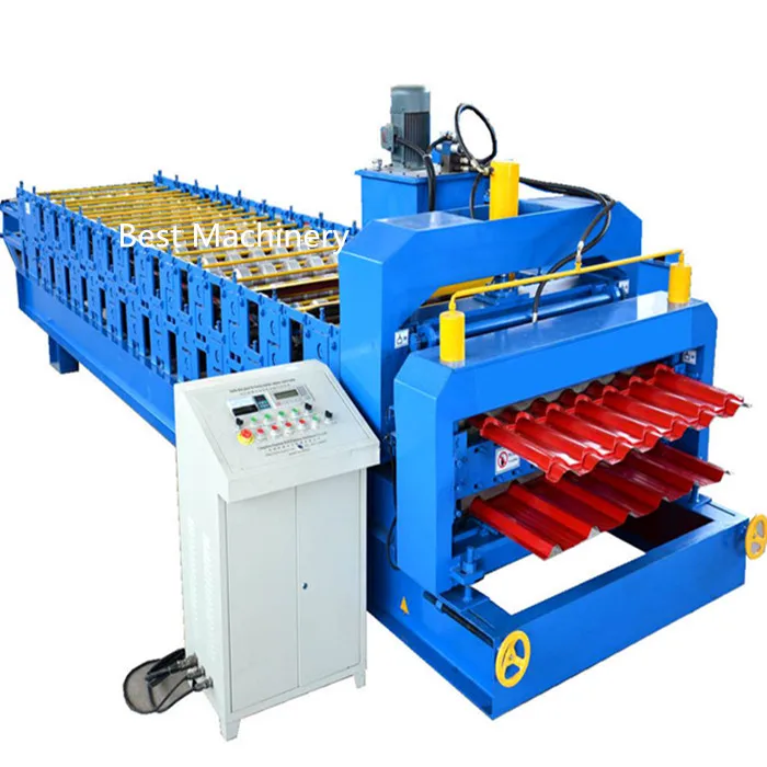Kenya Metal Trimflute profile roof sheet making roller machine