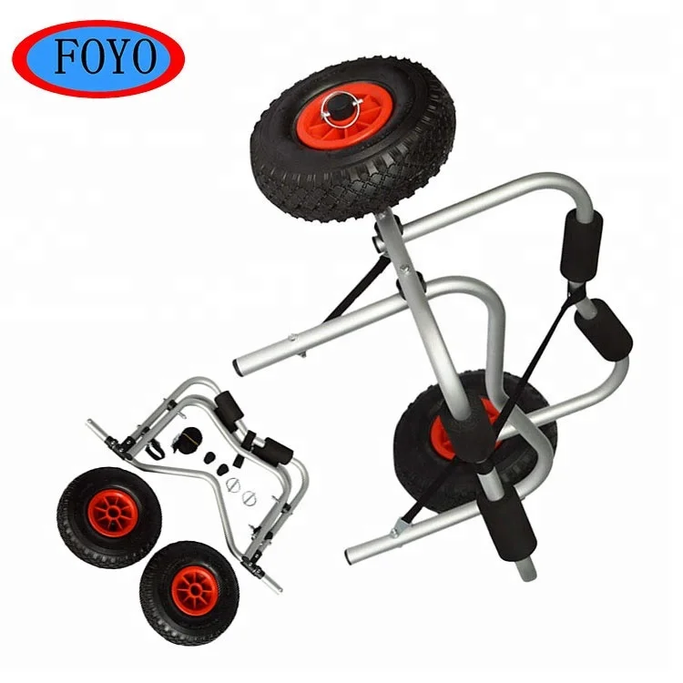 
Sailing outboard kayak trailer aluminum canoe trolley fishing foldable cart 