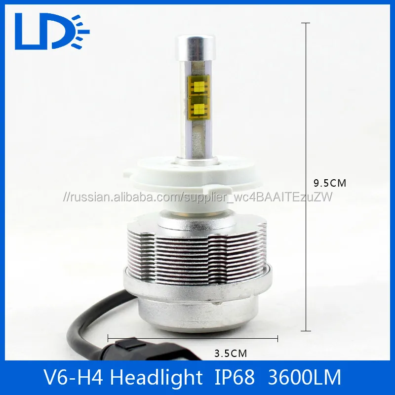 Супер яркий canbus Фары 6000 К авто Лампы 30 Вт H4 Светодиодных Фар