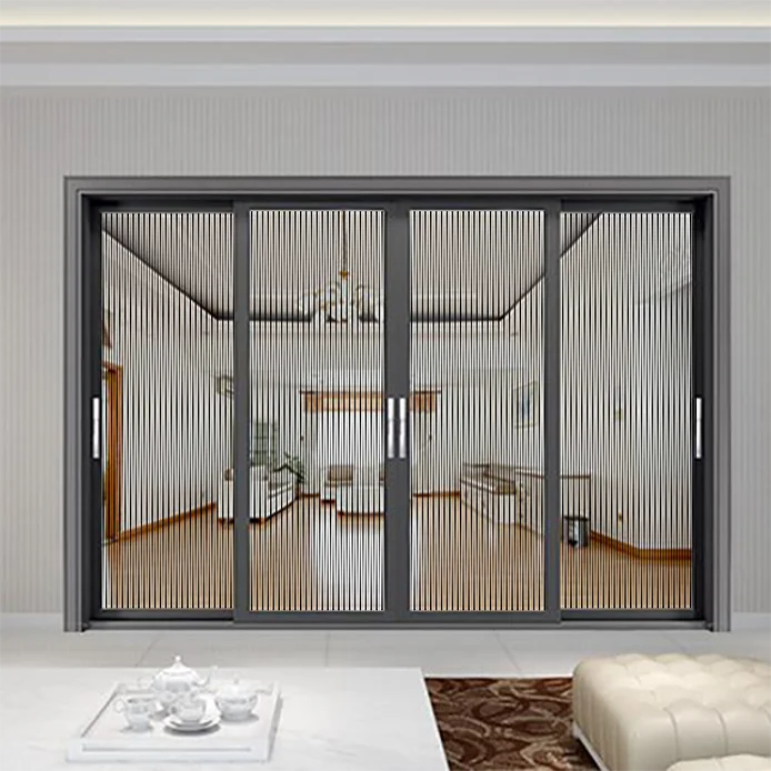 Black Short Thin Stripe Pattern Gradient glass window film