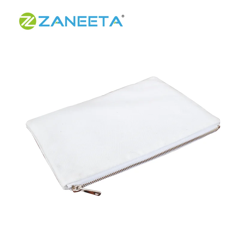 Sublimation Cosmetic Bag Canvas Makeup Bag with Metal Zipper