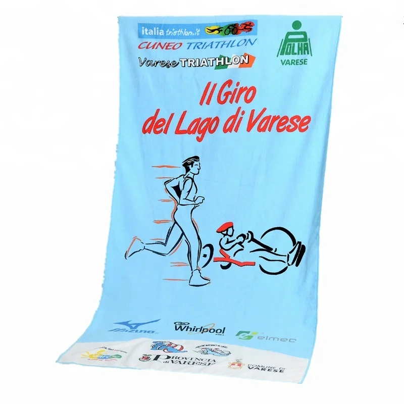 Wholesale China Cheap Promotion Custom Made Logo Extra Large Printed Microfiber Beach Towel Bulk