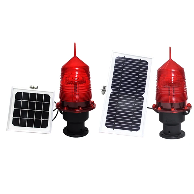 solar power led strobe navigation solar marine buoy lantern waterproof beacon aircraft photo control PC warning light