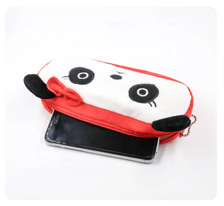 
Creative new design soft cute animal plush pencil bag for student 