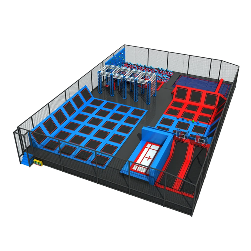 Batut kids rectangle jump fitness jumping mat bed amusement indoor entertainment trampoline park for children